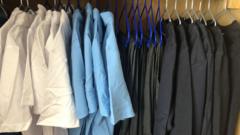 Pop-up free school uniform and prom dress stall